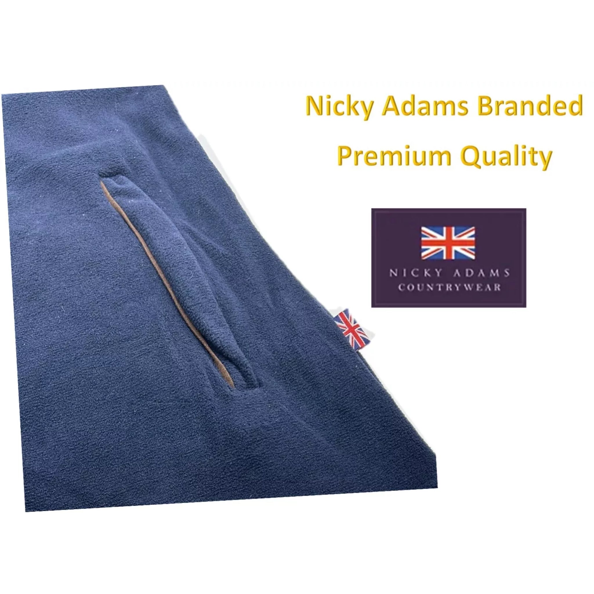 Nicky Adams men's navy fleece bodywarmer – high quality, sleeveless outdoor gilet with 2 zipped side pockets, ideal for walking, fishing, and all-season wear